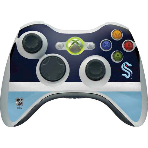 NHL Seattle Kraken Striped Xbox 360 Wireless Controller Skin