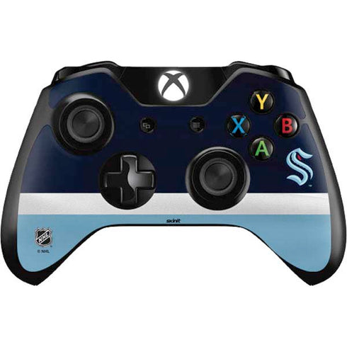NHL Seattle Kraken Striped Xbox One Controller Skin