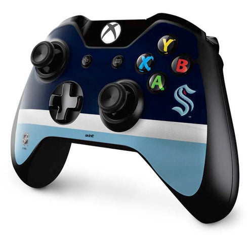NHL Seattle Kraken Striped Xbox One Controller Skin