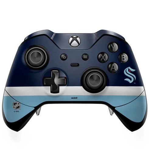 NHL Seattle Kraken Striped Xbox One Elite Controller Skin