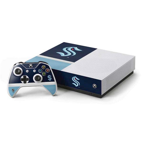 NHL Seattle Kraken Striped Xbox One S All-Digital Edition Bundle Skin