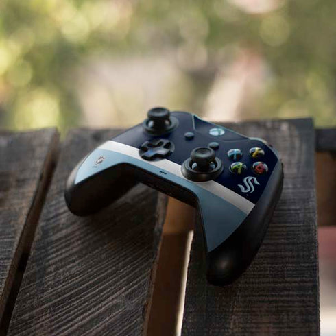 NHL Seattle Kraken Striped Xbox One S Controller Skin