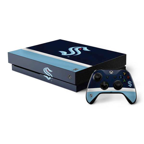NHL Seattle Kraken Striped Xbox One X Bundle Skin