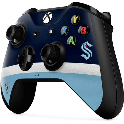 NHL Seattle Kraken Striped Xbox One X Controller Skin