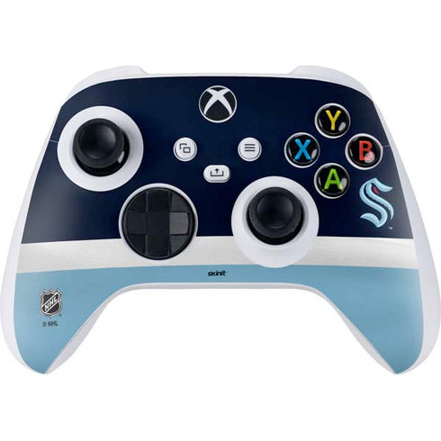 NHL Seattle Kraken Striped Xbox Series S Controller Skin
