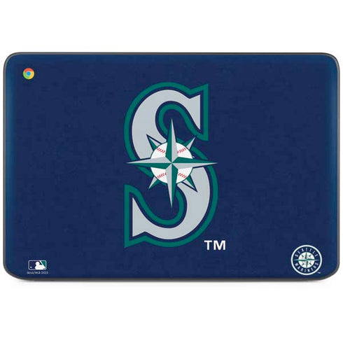 MLB Seattle Mariners - Solid Distressed HP Chromebook Skin