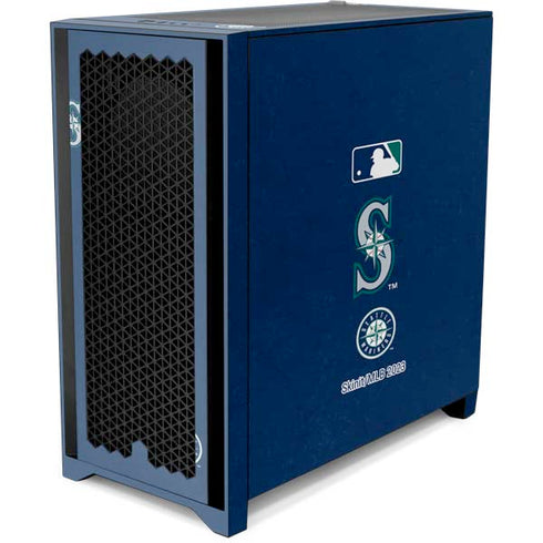 MLB Seattle Mariners - Solid Distressed Corsair 4000D Tempered Glass Mid-Tower ATX Case Skin