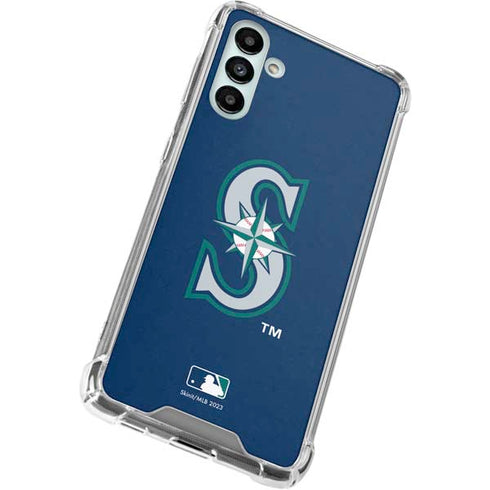 MLB Seattle Mariners - Solid Distressed Galaxy A13 5G Clear Case