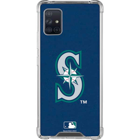 MLB Seattle Mariners - Solid Distressed Galaxy A51 5G Clear Case