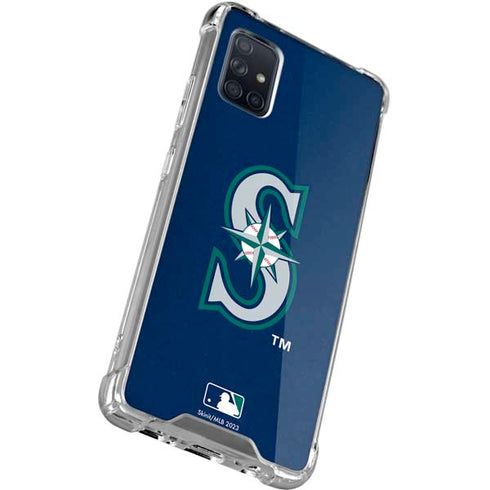 MLB Seattle Mariners - Solid Distressed Galaxy A51 5G Clear Case
