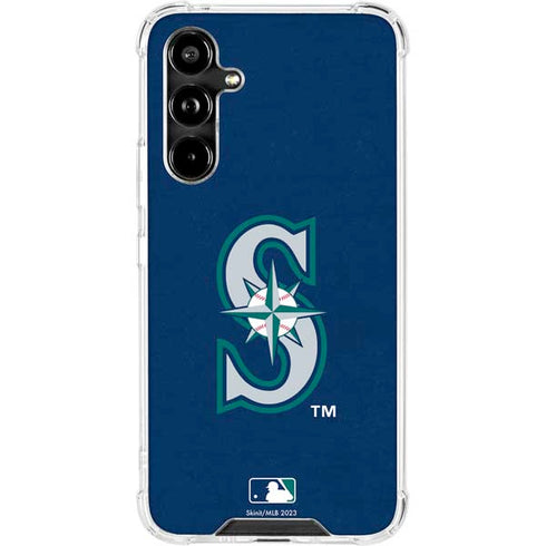 MLB Seattle Mariners - Solid Distressed Galaxy A54 5G Clear Case