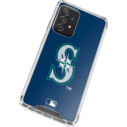 MLB Seattle Mariners - Solid Distressed Galaxy A72 5G Clear Case