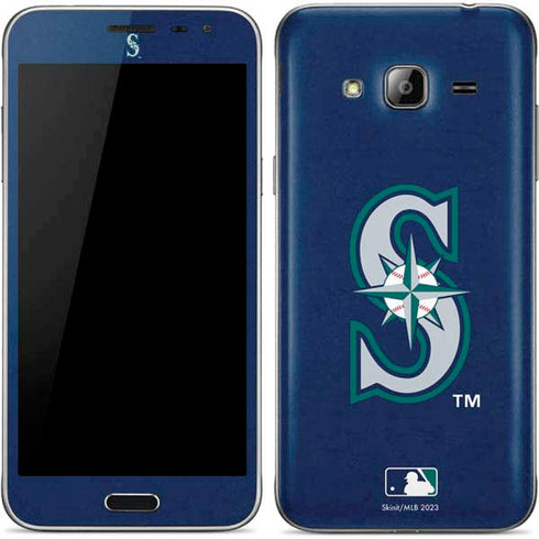 MLB Seattle Mariners - Solid Distressed Galaxy J3 Skin