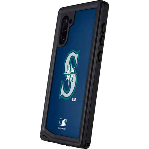 MLB Seattle Mariners - Solid Distressed Galaxy Note 10 Waterproof Case