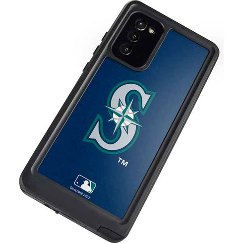 MLB Seattle Mariners - Solid Distressed Galaxy Note20 5G Waterproof Case