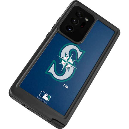 MLB Seattle Mariners - Solid Distressed Galaxy Note20 Ultra 5G Waterproof Case