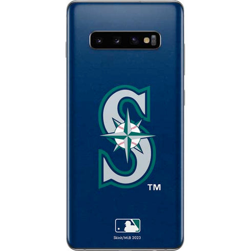 MLB Seattle Mariners - Solid Distressed Galaxy S10 Plus Skin