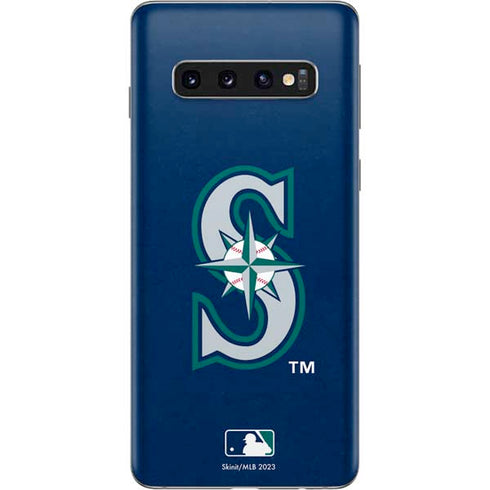 MLB Seattle Mariners - Solid Distressed Galaxy S10 Skin