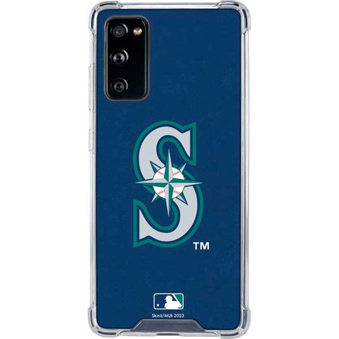 MLB Seattle Mariners - Solid Distressed Galaxy S20 FE Clear Case