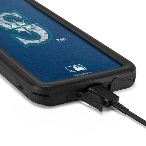 MLB Seattle Mariners - Solid Distressed Galaxy S20 Waterproof Case