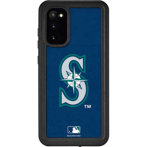 MLB Seattle Mariners - Solid Distressed Galaxy S20 Waterproof Case