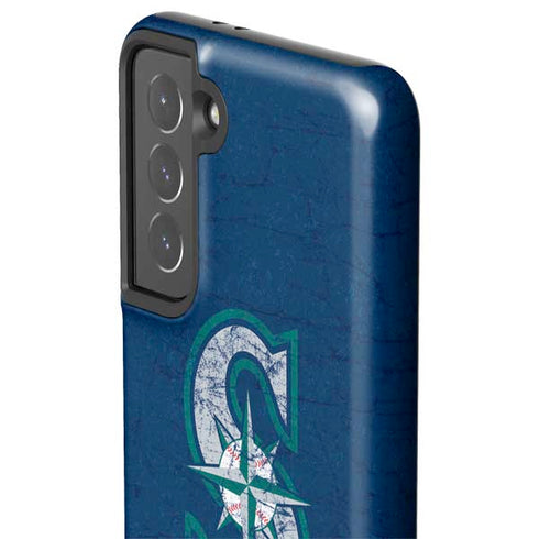MLB Seattle Mariners - Solid Distressed Galaxy S21 5G Pro Case