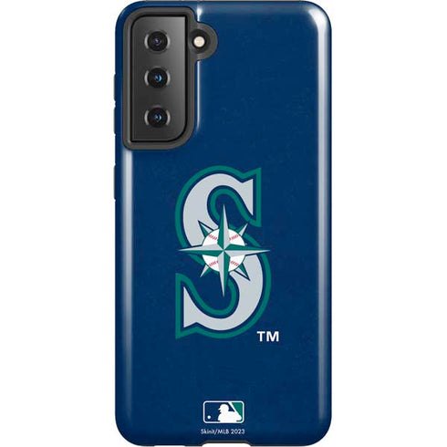 MLB Seattle Mariners - Solid Distressed Galaxy S21 5G Pro Case