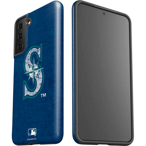 MLB Seattle Mariners - Solid Distressed Galaxy S21 FE Pro Case