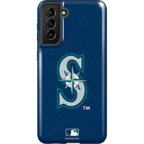 MLB Seattle Mariners - Solid Distressed Galaxy S21 FE Pro Case