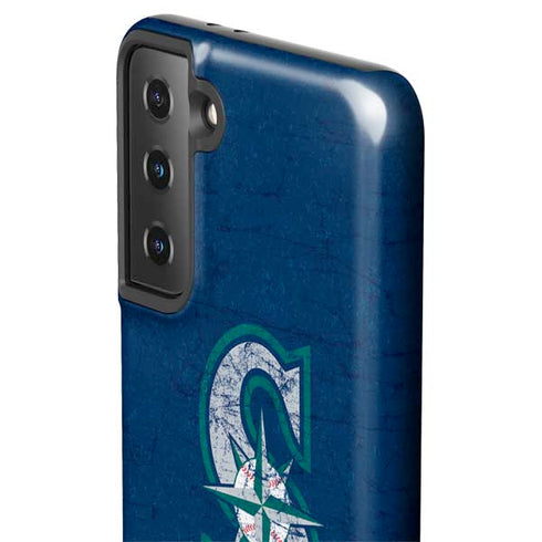 MLB Seattle Mariners - Solid Distressed Galaxy S21 Plus 5G Pro Case