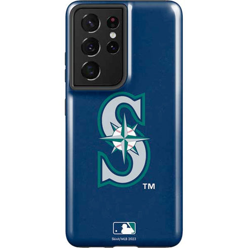 MLB Seattle Mariners - Solid Distressed Galaxy S21 Ultra 5G Pro Case
