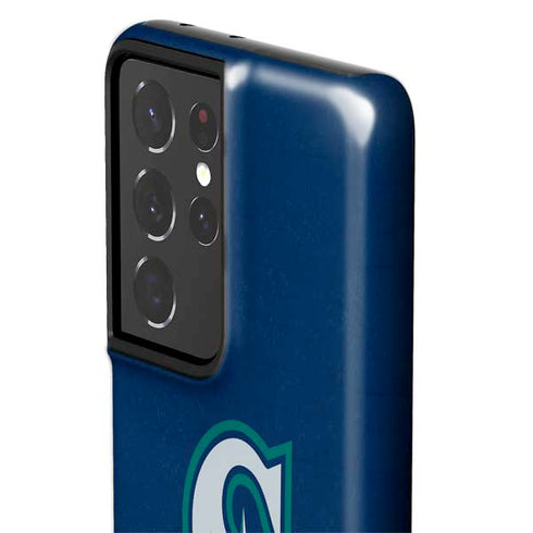 MLB Seattle Mariners - Solid Distressed Galaxy S21 Ultra 5G Pro Case