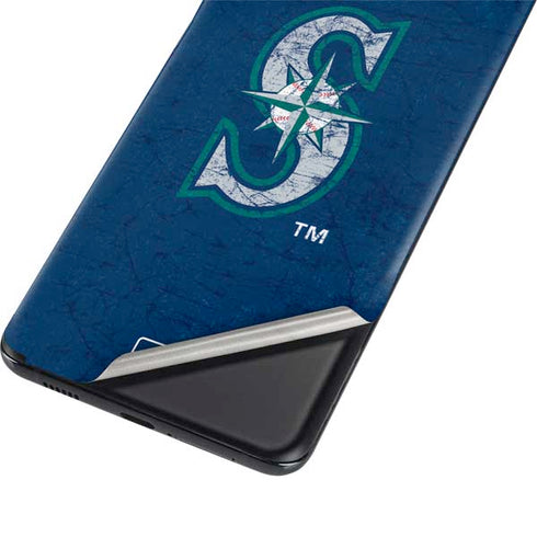 MLB Seattle Mariners - Solid Distressed Galaxy S21 Ultra 5G Skin