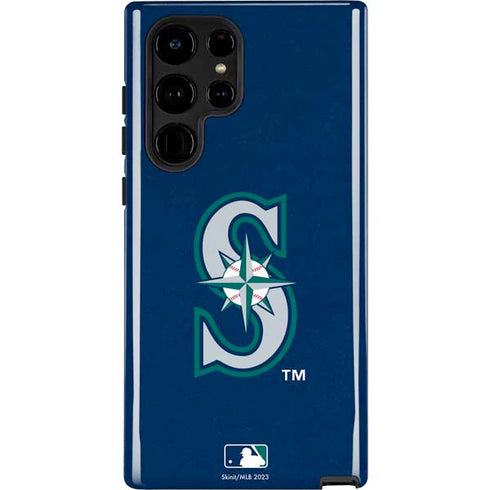 MLB Seattle Mariners - Solid Distressed Galaxy S22 Ultra Pro Case