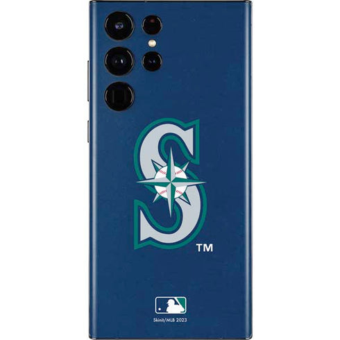 MLB Seattle Mariners - Solid Distressed Galaxy S22 Ultra Skin
