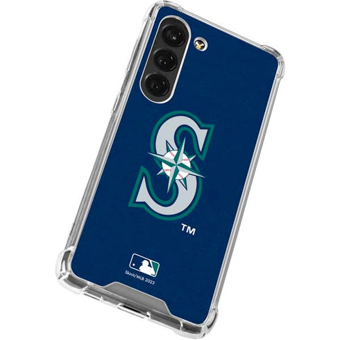 MLB Seattle Mariners - Solid Distressed Galaxy S23 Clear Case