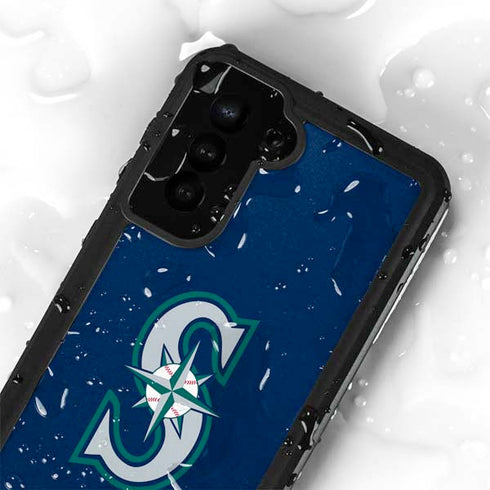 MLB Seattle Mariners - Solid Distressed Galaxy S23 Plus Waterproof Case