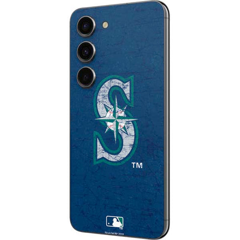 MLB Seattle Mariners - Solid Distressed Galaxy S23 Skin