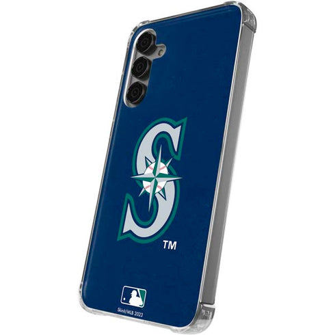 MLB Seattle Mariners - Solid Distressed Galaxy S24 Plus Clear Case