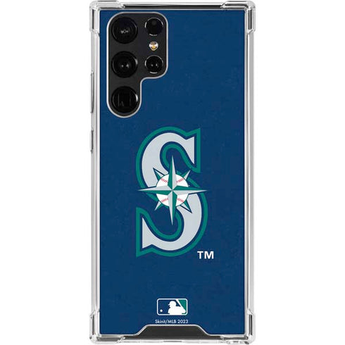 MLB Seattle Mariners - Solid Distressed Galaxy S24 Ultra Clear Case