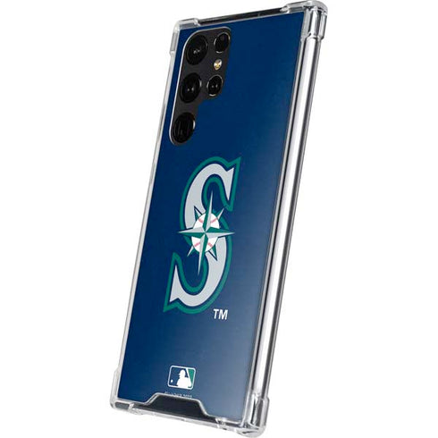 MLB Seattle Mariners - Solid Distressed Galaxy S24 Ultra Clear Case