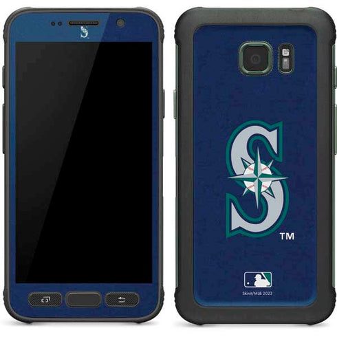 MLB Seattle Mariners - Solid Distressed Galaxy S7 Active Skin