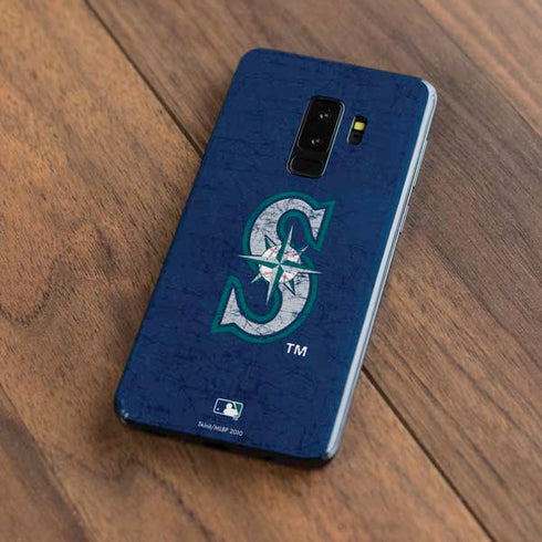 MLB Seattle Mariners - Solid Distressed Galaxy S9 Plus Skin