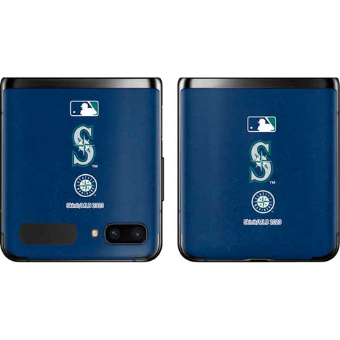 MLB Seattle Mariners - Solid Distressed Galaxy Z Flip Skin