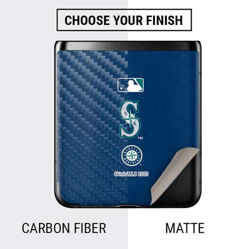 MLB Seattle Mariners - Solid Distressed Galaxy Z Flip Skin