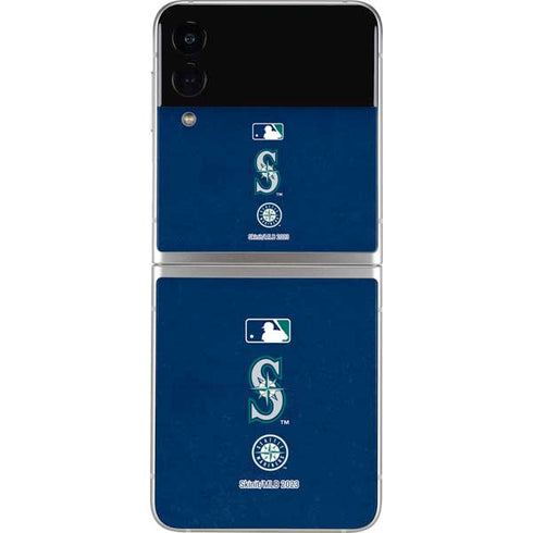 MLB Seattle Mariners - Solid Distressed Galaxy Z Flip3 5G Skin