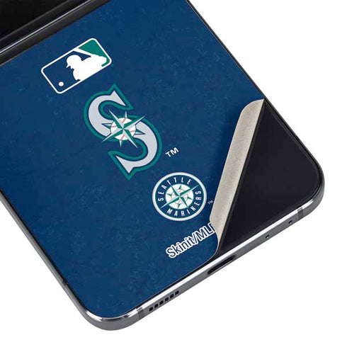 MLB Seattle Mariners - Solid Distressed Galaxy Z Flip5 5G Skin