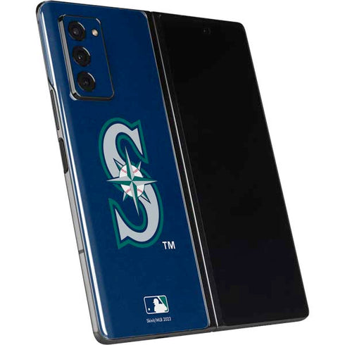 MLB Seattle Mariners - Solid Distressed Galaxy Z Fold2 5G Skin