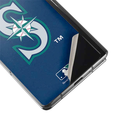 MLB Seattle Mariners - Solid Distressed Galaxy Z Fold2 5G Skin