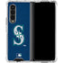 MLB Seattle Mariners - Solid Distressed Galaxy Z Fold4 5G Clear Case